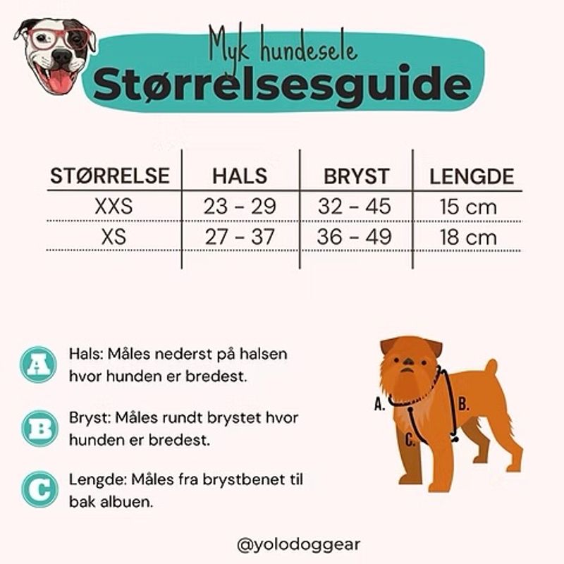 MYK HUNDESELE - BLÅ TARTAN